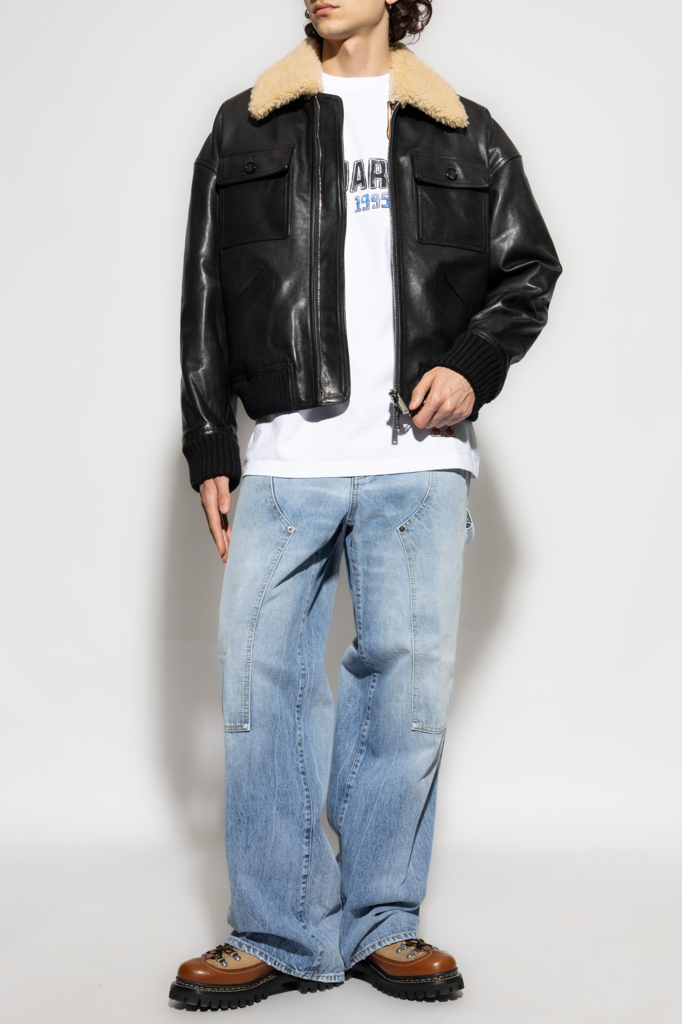 Dsquared2 レザー ベルト M ブラウン DSQUARED² ブラウンレザーベルト